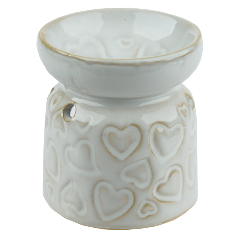 Billig aromalampe i hvid keramik