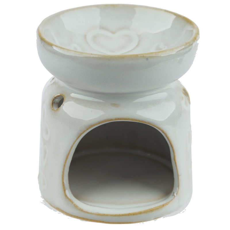Billig aromalampe, hvid keramik