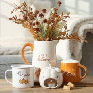 Duftlampe hvidt græskar, græskar duftlampe i hvid