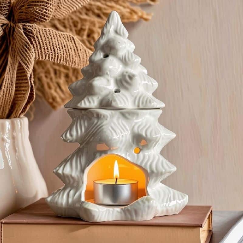 Duftlampe i hvid – juletræ